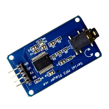 10VNT/DAUG YX6300 UART TTL Serijos Kontrolės 3.2-5.2 V MP3 Muzikos Grotuvas Modulio Palaikymas Micro SD/SDHC Kortelės