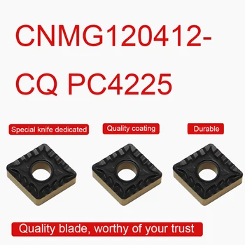 10VNT Karbido Įdėklai CNMG120412-CQ PC4225 Išorės Tekinimo Įrankiai, CNMG12 Aukštos Kokybės CNC Tekinimo staklių Pjovimo Įrankis