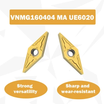 10VNT VNMG160404 MA UE6020 Karbido Įdėklai VNMG 160404 Ašmenys Išorės Tekinimo Frezavimo Įrankis Pjovimo CNC Metalo Tekinimo staklių Pjovimo Įrankis