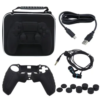 12 1 PS5 Gamepad Saugojimo Krepšys Nustatyti PS5 Silikoninis Apsauginis Dangtelis / Case Įkrovimo Kabelis, Ausines 8 Kepurės žaidimai, Priedai