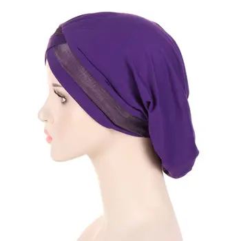 2022 Mados Stilius Musulmonų Moterys Vientisos Spalvos Poliesterio Paprasto Hijabs Atsitiktinis Reguliariai Kepurės