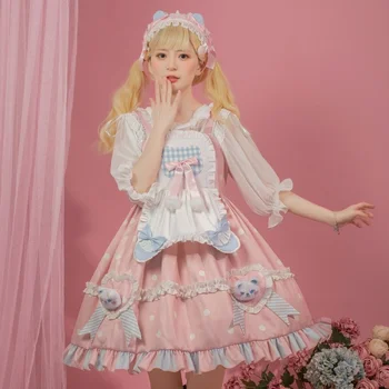 2022 Naujas Lolita Sijonas Originalus Mielas Saldus Princesė Lo Viktorijos Suknelė Plius Dydis Kawaii Kostiumas Pankų Drabužių Pasakų Visual Kei Xl