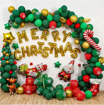 203pcs/set Linksmų Kalėdų Balionų Girliandą Arch rinkinys kalėdų dekoracijas namams Kalėdų Dekoracijos Naujųjų Metų dekoras