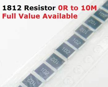 50PCS/daug SMD Chip Rezistorius 1812 180R/200R/220R/240R/270R 5% Atsparumas 180/200/220/240/270/Omų Varžai k Nemokamas Pristatymas