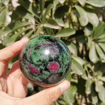 60mm Aukštos kokybės Natūralių Ruby Zoisite akmens srityje kristalų reiki healing kamuolys