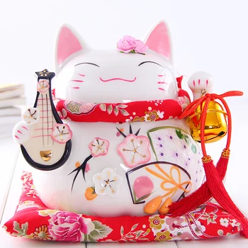 Amatai, Menai Namų puošybai Pasisekė Katė papuošalai daug Japonų keramikos piggy piggy bank atidarytas kūrybinės dovanos big pipa