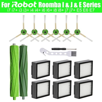 Atsarginės Dalys Irobot Roomba I7 I3 I4 I6 I8 J7 E5 E6 E7 Robotas Dulkių siurblys, Pagrindinis Šepetys Šoninis Šepetys HEPA Filtras