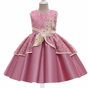 Baby Girl Dress Vakaro Suknelės Vaikams Gėlių Siuvinėjimas, Drabužių Bridesmaid Dresses Vaikų Gimtadienio Drabužių Mergaičių Suknelė