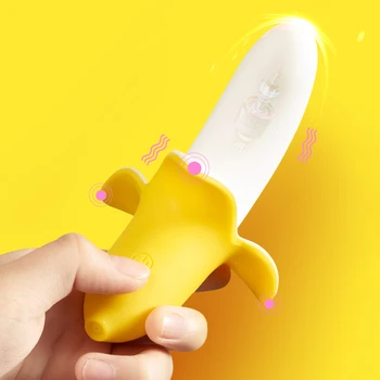 Bananų formos Klitorio Vibratorius G-spot Makšties Stimuliatorius Minkštas Silikoninis Dildo Moterų Masturbator Mielas Suaugusiųjų Sekso Žaislas Moteris Vietoje