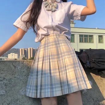 [Citrina & Jūros, Sūrus] Studentas JK Uniformas Merginos Japonijos Saldus Mokyklos Vienodos Ilgas/Trumpas Rankovės Sailor Kostiumas Klostuotas Sijonas Tinka