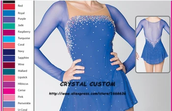 Crystal Užsakymą Dailiojo Čiuožimo Suknelė Mergaitėms, Naujas Prekės ženklas Čiuožyklos Drabužius Konkurencijos DR4640