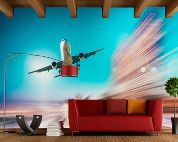 Custom 3d freskos, Lėktuvai, foto tapetai, svetainė, televizorius, sofa-sienos virtuvės, miegamojo, restoranas, baras kavos parduotuvė 3d tapetai