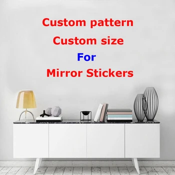 Custom modelis pasirinktinis dydis veidrodis lipdukas sienų dekoras, kambario dekoravimas sienų lipdukai namų dekoro lašas siuntėjas saitą