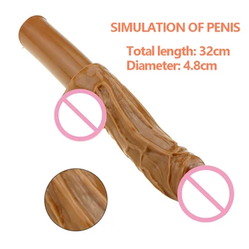 Erotinis Sekso Produktai Didelis Vibratorių Realus Didžiulis Dildo Moterims Didelis Penis Milžinišką Sekso Vibratorių siurbtukas Sekso Žaislai Moteris 32cm