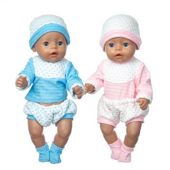 Flanelė Nustatyti Hat + Purus Kailis + Šortai + Kojinės Kostiumas Dėvėti 43cm Baby Doll, 17 Colių Gimusių Kūdikių Lėlės Drabužiai Ir Aksesuarai