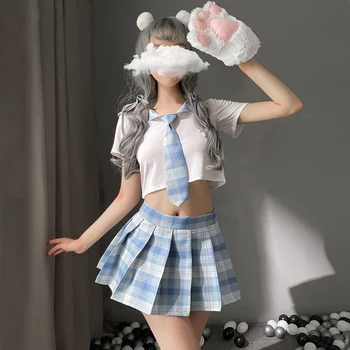 JIMIKO moksleivė vienodas Japonijos studentų vienodas plisuotas sijonas kostiumas seksualus cosplay kostiumas sailor Mokyklos Mergaitė apranga, apatinis trikotažas