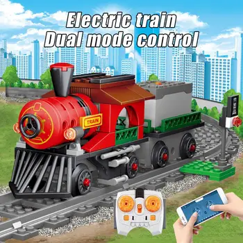 K96115 148pcs Technologijų Programą Nuotolinio Valdymo Senas Klasikinis Traukinys Rc Statybinių Blokų Žaislas