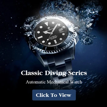 Lacz Denton Mechaninė Vyrai Žiūrėti Nauji Vandens Dvasios Serija Classic Black Dial Prabangus Automatinis laikrodis Vyrams 100M Vandeniui Laikrodis