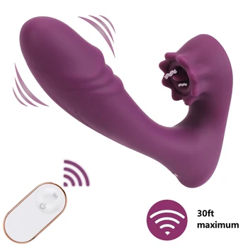 Makšties Lyžis Vibratorius Klitorio Stimuliatorius Belaidžio Sekso Parduotuvė, Nešiojami Dildo Vibratorius 9 Vibravimo+9 Lyžis Sekso Žaislai Moterims