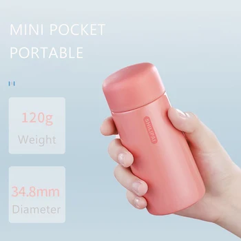 Mini Pocket Termosas Karšto Vandens Butelį 304 Nerūdijančio Plieno Masažuoklis Vakuuminės Kolbos Dvigubos Sienelės Kelionės Kavos Puodelio