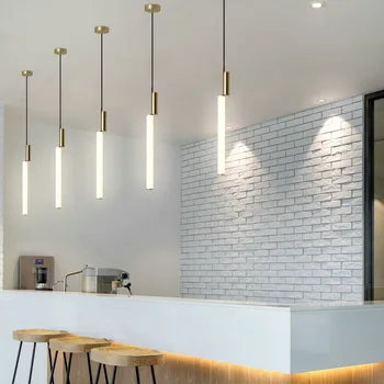 Minimalistinio droplight Restoranas/Valgomasis Kambarys/Bar Cilindro formos Pakabukas Lempos, Modernios LED Sieniniai šviestuvai Virtuvėje pakabinti lempos