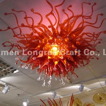 Modernaus Dizaino LED Šviesos Šaltinis, Aukštos Kokybės Šiuolaikinio Stiliaus Gėlių Ranka Pūstinis Stiklas Atspalvį Murano Liustra