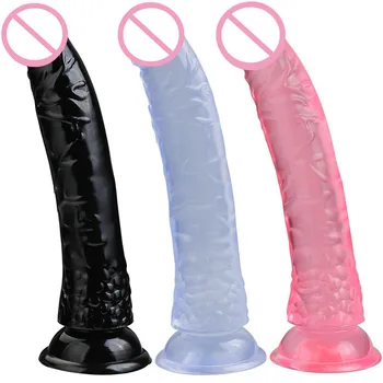 Multi-Color Crystal Želė Dildo Didelis Realistiškas Penis Siurbtukas Dildo Suaugusiųjų Sekso Žaislai Erotinis Didelis Penis Vibratorių Moterų Strapon