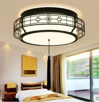 Naujas Kinijos LED miegamasis šviesa, šiltas, senovinis apvalus klasikinės studijų lempos šiuolaikinės Kinijos vėjo kambarį šviesa LU728311