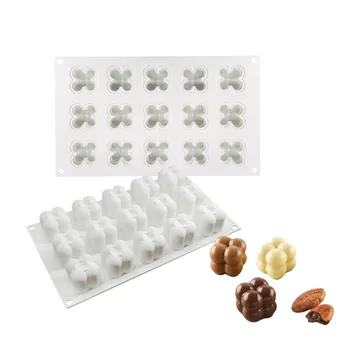 Naujas Produktas, 15 Mažų Magic Cube Pelėsių Magic Cube Putėsiai Pelėsių Želė Desertas Silikagelio Kepimo Formą Šokolado Pelėsių