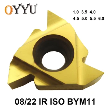 OYYU 08IR 22IR 1.0 ISO 3.5 ISO 4.0 ISO 4.5 ISO 5.0 ISO 5.5 ISO 6.0 ISO BYM11 Threading Karbido Įdėklai, Tekinimo Įrankiai, Staklės, CNC Cutter