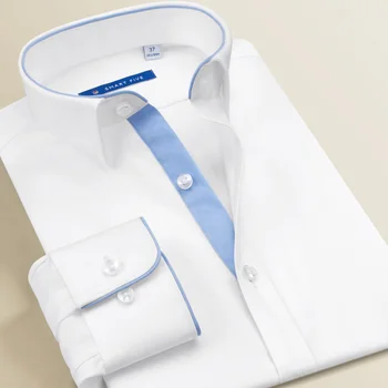 Penkių Smart Vyrų Suknelė Marškiniai Aukštos Kokybės ilgomis Rankovėmis Slim Fit Balti Marškiniai Vyrams, Prekės ženklo Vyrų Drabužiai 2022 Naujų Verslo biuras