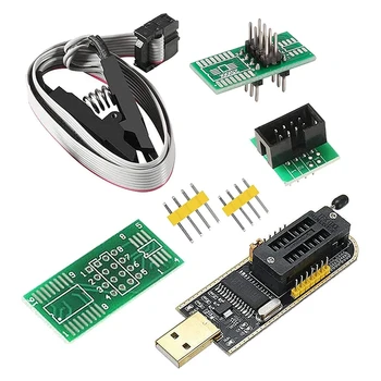 Populiariausi Pasiūlymai SOIC8 SOP8 Flash Chip IC CH341A USB Programuotojas Flash BIOS Chip USB Programuotojas Modulis (SB Programuotojas+SOP8 Clip+Adapteris)