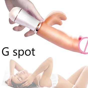 Rabbit Vibratorius G Spot Clit Massager Silikono Elektros Dildo Moterų Analinis Vibruojantis Klitorio Suaugusiųjų Sekso Žaislų Pora Sekso Parduotuvė