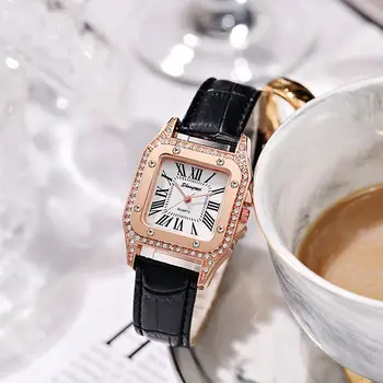 Reloj Mujer 2022 Aikštėje, Prabangių Prekės ženklų Mados Odos Kvarco Žiūrėti Moterų Atsitiktinis Temperamentas Suknelė Moterims Laikrodžiai часы женские