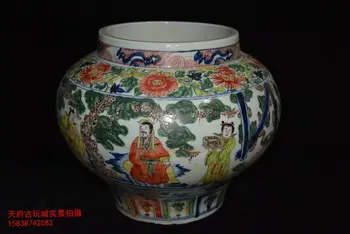 Retas senas Chiese Yuan dinastijos(1206--1368) porceliano didesnį stiklainį,Pastelė,rankų darbo amatų,Namų Dekoracijas, Nemokamas pristatymas
