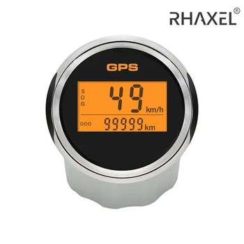 Rhaxel 52mm 85mm Vandeniui Skaitmeninės GPS Spidometras 0-999 Mazgų Km/h, MPH Ridos Rida su 8 Spalvų Šviesą 9-32V