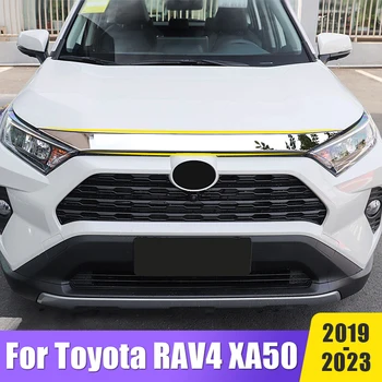 Toyota RAV4 XA50 2019 2020 2021 2022 2023 Nerūdijančio Plieno Priekinis Dangtis variklio Dangčio Grotelės Lūpų Liejimo Padengti Apdailos Juostą Garnyras Akių