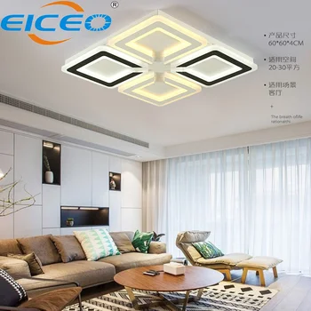 Ultra Plonas LED Lubų Šviesos Rungtynių Modernios Lempos svetainė, Miegamasis, Virtuvė, Paviršinio montavimo Nuotolinio Valdymo Juodos ir Baltos Lempos
