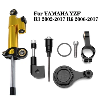 Už Yamaha YZF-R1 YZF-R6 Reguliuojamas Motociklų Vairavimo Stabilizuoti Amortizatoriaus Atramos Mount Kit for Yamaha YZF R1 R6 2006-2017