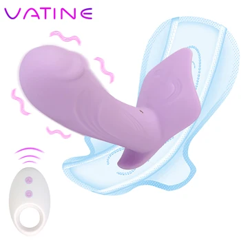 VATINE 10 Greičio Nuotolinio Valdymo Šildymo Nešiojami Dildo Vibratorius Klitorio Makšties G taško Stimuliacija Sekso Žaislai Moteris
