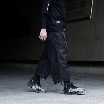 WHYWORKS 20AW Samurajus kelnes daug kišenių kulkšnies ilgio krovinių juosmens koregavimo taktinis molle techwear ninjawear streetwear