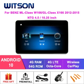 WITSON Android 10.0 4+64G 4G lte AUTOMOBILIO MULTIMEDIJOS MERCEDES-BENZ ML Klasė W166/GL-Klasės X166 2012-2015 m. (NTG4.5)