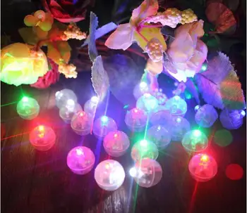 kūrybos 2000Pcs Apvalios Spalvos Led RGB Flash Kamuolys Lempos Baliono Šviesas Žibinto Kalėdų Vestuves Apdaila