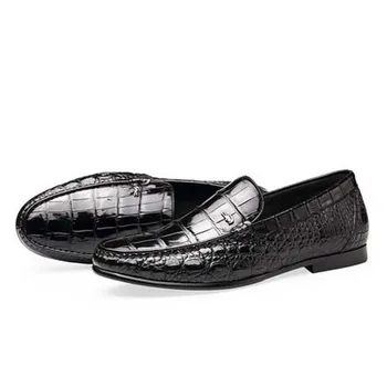 piliyuan naujas krokodilo oda vyrų batų krokodilo odos kvėpuojantis verslo vyrų Laisvalaikio bateliai vyrų mokasīni