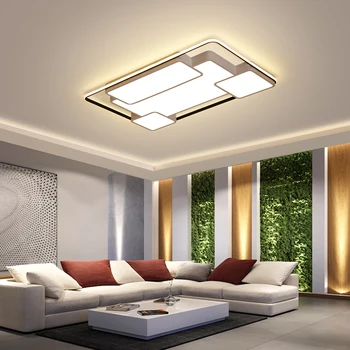 Šiuolaikinių LED Lubų Šviesos minimalistinio stačiakampio formos lubų lempos Šiaurės šviestuvai, miegamojo apšvietimas, Akrilo kambarį apšvietimas