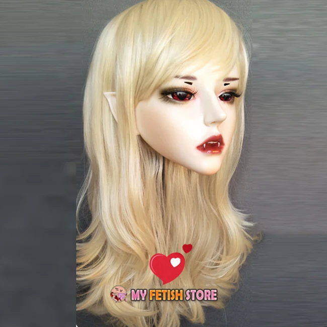 (Blogio-02) Gurglelove Dervos Pusė Galvos Kigurumi BJD Kaukė Japonų Anime Cosplay Vaidmenį Lolita Kaukė Crossdress Lėlės