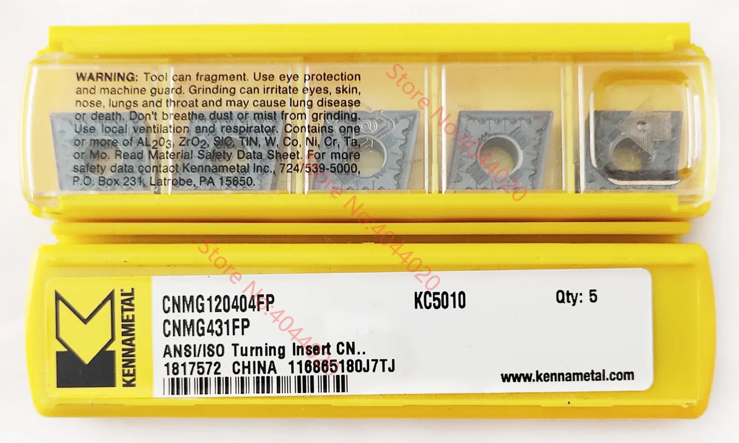 CNMG120404FP CNMG431FP KC5010 Kennametal Karbido Įdėklai, Tekinimo Staklės, Įrankiai, 10vnt