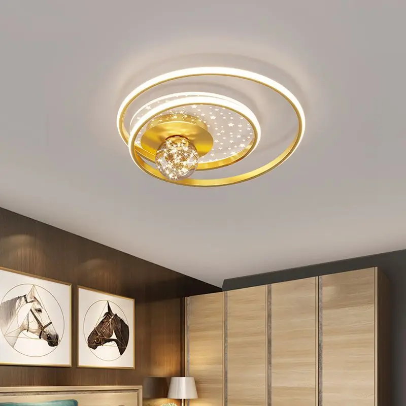 Šiuolaikinės paprastas miegamasis star lubų lempa, šiltas, romantiškas star lubų lempa nauja kambarį tyrimas lempos