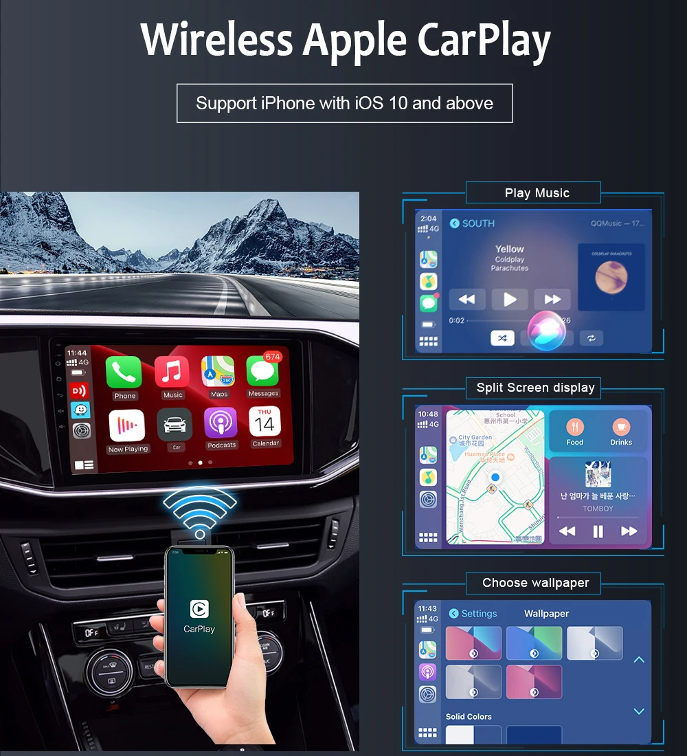 Carplay auto Android 12 Automobilio Radijo Grotuvas Hyundai Elantra Avante I35 2011-2013 Navigacijos GPS Autoradio Jutiklinis IPS DSP