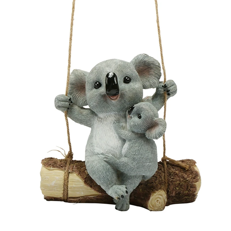 Lauko Mielas Dervos Koala Statula Kabinti Koala Sodo Statulėlės Kieme Kabo Ornamentas, Papuošimas Gyvūnų Statula
